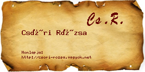 Csóri Rózsa névjegykártya