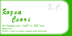 rozsa csori business card